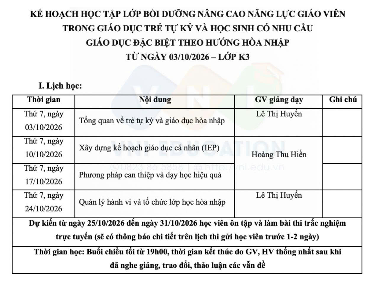 Bồi dưỡng nâng cao năng lực giáo viên trong giáo dục trẻ tự kỷ và học sinh có nhu cầu giáo dục đặc biệt theo hướng hòa nhập — ảnh 1